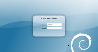 Debian Linux Login Screen
