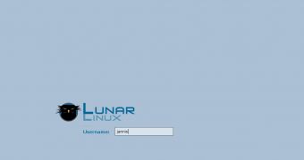 Lunar Linux login screen