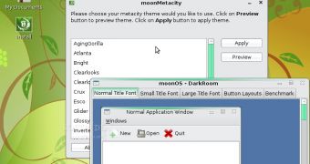 moonOS LXDE Edition 2.0 desktop and moonMetacity