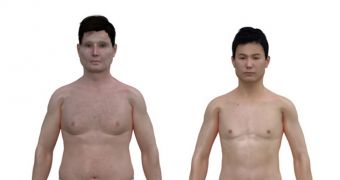 Avatars show what the average man in the US looks like when compared to his counterparts in other regions of the world