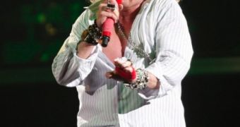 Axl Rose and Guns N’ Roses are bottled off stage in Dublin, 20 minutes into their set