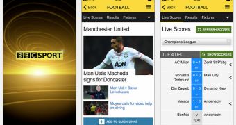 BBC Sport screenshots