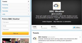 BBC Weather Twitter account hacked