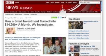 The fake BBC News page