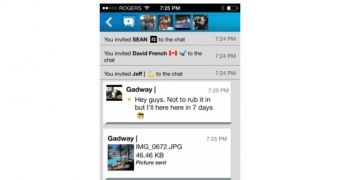 BBM with photo sharing in multi person chats