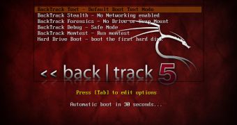 BackTrack 5 boot screen