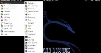 Kali Linux 1.0.7 desktop