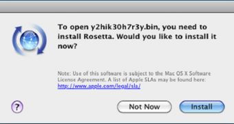 Intel-based Mac OS platform users required to install Rosetta