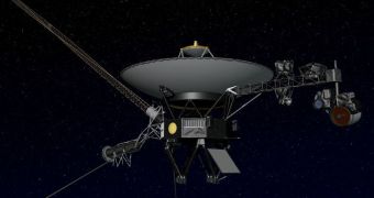This is how the Voyager 2 spacecraft looks like in space