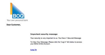 Bank of Queensland Phishing Scam: New Security Message
