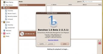 Banshee 1.6 Beta 2 on Ubuntu 9.10 Beta