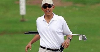 President Barack Obama went golfing with Tiger Woods over the weekend (not pictured)