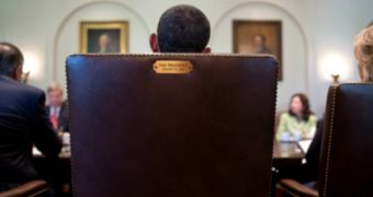 “This seat is taken,” says President Barack Obama
