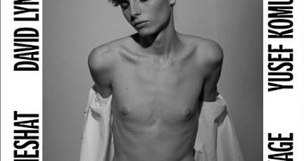 Male androgynous model Andrej Pejic in Dossier magazine