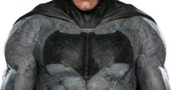 Leaked artwork of Ben Affleck in his brand new Batsuit, for the Warner Bros. Justice League franchise