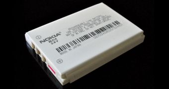 A Nokia phone battery
