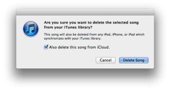 Deleting songs from iCloud