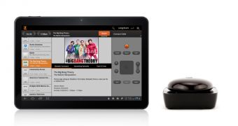 Griffin Beacon universal remote with Sansung's Galaxy Tab tablet