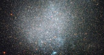 THis is Hubble's latest image of the dwarf galaxy DDO 190