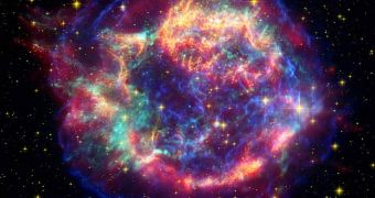 Image of the beautiful supernova remnant of Cassiopeia A