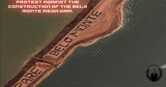 Anonymous protests against the construction of the Belo Monte Dam
