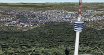 The Stuttgart TV tower in Google Earth