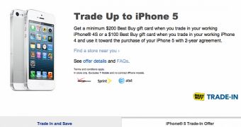 Trade Up to iPhone 5 promotion