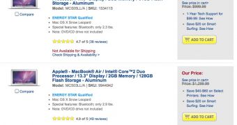 Best Buy MacBook Air listings