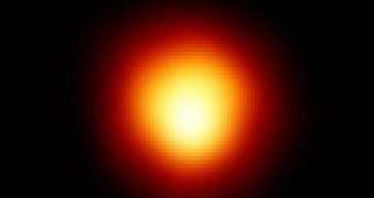 Betelgeuse is one of the few stars in the Universe that appear as a disc on Hubble's lenses, and not simply as a dot
