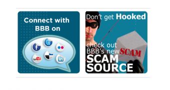 The BBB warns of a phishing scam