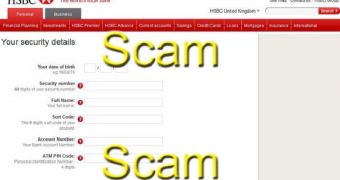 Fake HSBC website