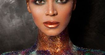 Beyonce is covered in glitter – and not much else – in photospread for Flaunt magazine