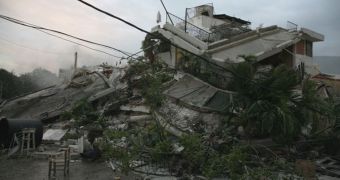 A sample of the devastation that occurred in Haiti yesterday