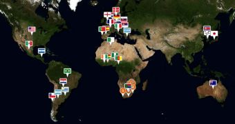 World Cup map app in Bing Maps