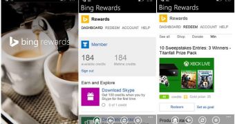 Bing Rewards for Windows Phone (screenshots)