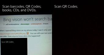 Bing Vision in Windows Phone 8.1 no longer scanning barcodes