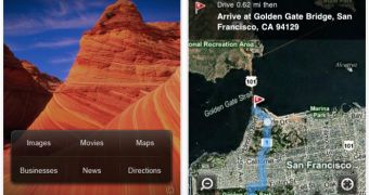 Bing iPhone application screenshots