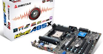 Biostar's new AMD Trinity FM2 Hi-FI motherboard called Hi-Fi A85X
