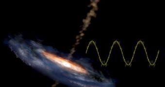Black hole emitting an X-ray pulse