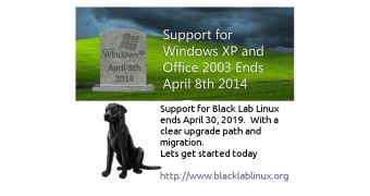 Black Lab Linux Windows XP Poster