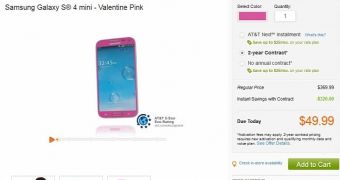 Pink Galaxy S4 mini at AT&T