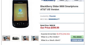 BlackBerry 9800 for AT&T on pre-order at MobileCity Online