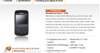 BlackBerry Bold 9780 Coming Soon to Orange
