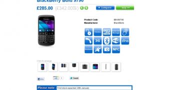 BlackBerry Bold 9790 pre-order page