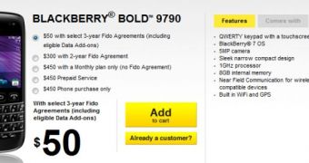 BlackBerry Bold 9790 Goes On Sale at Fido