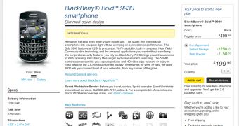 BlackBerry Bold 9930 at Sprint
