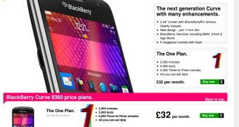 BlackBerry Curve 9360 at Three UK