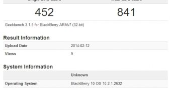 Alleged BlackBerry Jakarta benchmark