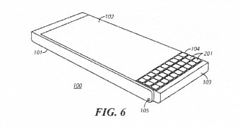 Three-row keyboard with pivoting cover