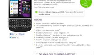 BlackBerry Q10 at TELUS